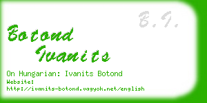 botond ivanits business card
